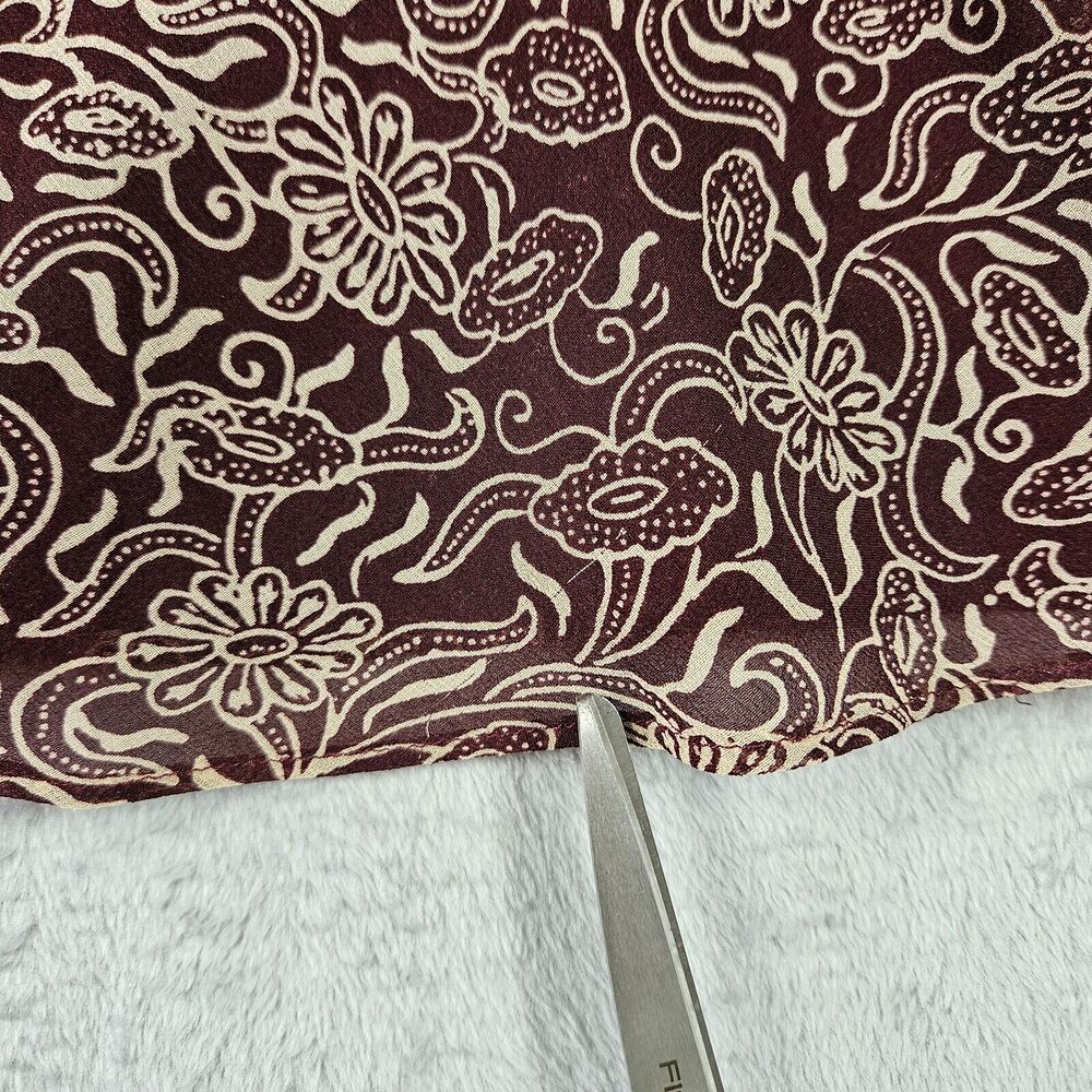 Ann Taylor Silk Skirt Set Womens Size 8 Top & 4‎ Skirt Sleeveless Wine Career - Picture 4 of 16